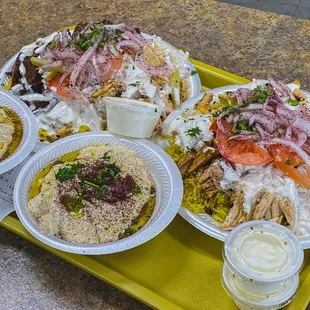 a tray of food on a table