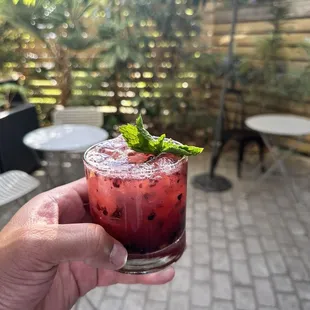 Blackberry Whiskey Smash