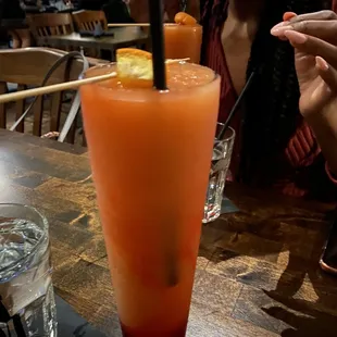 Frozen cocktail (can&apos;t remember the name ). Super good!