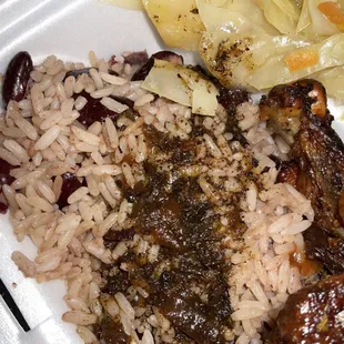 Rice and peas (beans)