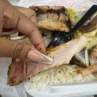 White meat they told me was dark