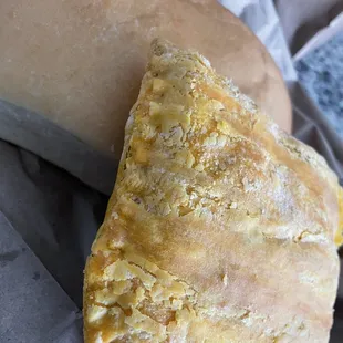 Beef Pattie Coco Bread...so good so flaky and fresh