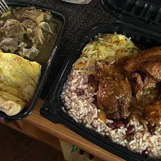 Fricasse Chicken (Brown Stew) Dinner