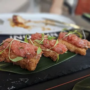 a plate of food on a table