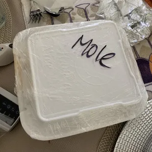 Clearly marked and wrapped to avoid spilling