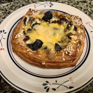 Roasted Mushroom Croissant Tart