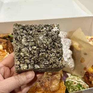 Black sesame rice krispy