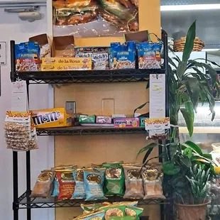 a display of sandwiches on a table