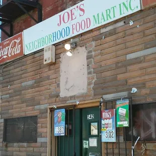 the front of the building