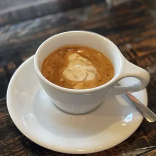 Affogato (espresso with a dollop of ice cream)