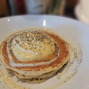 Lemon poppyseed pancakes