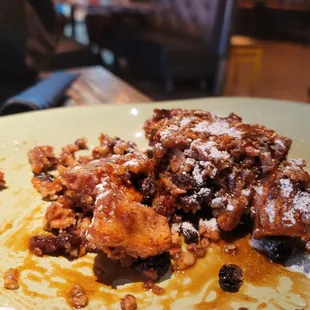 a dirty plate of food