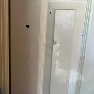 Bullet hole in my door