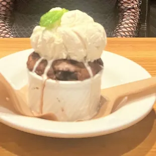 Huge chocolate brownie dessert!