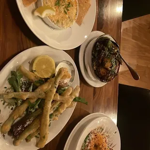 plates of food on a table