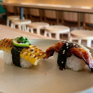 Corn and Eel Nigiri