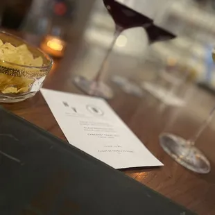 Natty wine flight and THE CHIPS