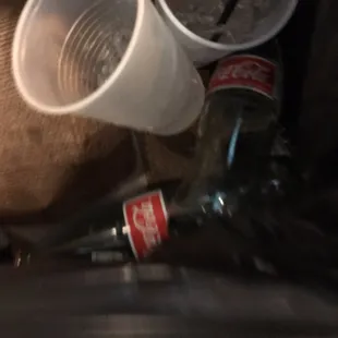 Put out a recycle bin for the glass coke bottles. Garbage can was full of them...