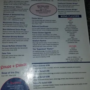Current 2021 Menu