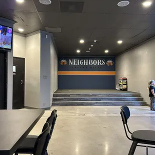 the live band area