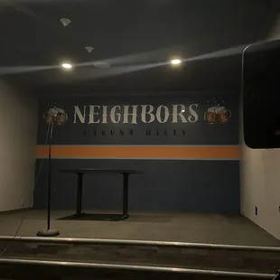 Comedy stage for the evening