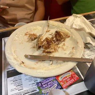 All that was left of the cinnamon roll!