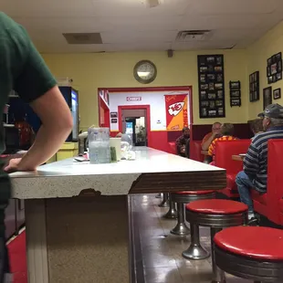 diners sitting at the counter