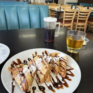 French Toast, Maple Syrup, Apple Juice