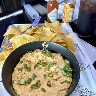 Buffalo Chicken Dip was tasty and easily enough for 4 people.