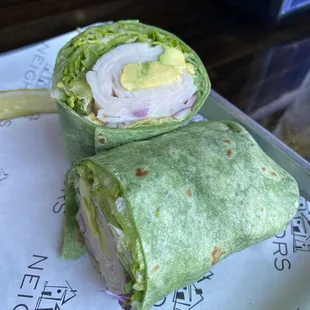 Turkey avocado wrap