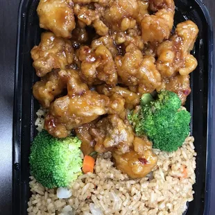 General TSO Chicken and Fried Rice