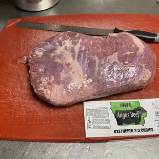 a steak on a cutting board