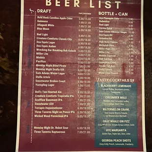 Beer list