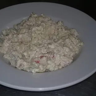 a bowl of crab salad