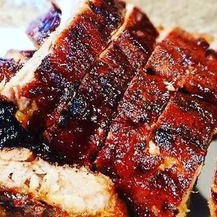 ribs on a plate