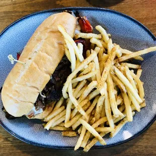 Phat Boy Philly Sandwhich and seasoned fries