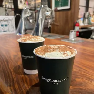 Hot tiramisu lattes