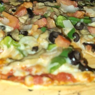 Vegetarian Pizza with light cheese