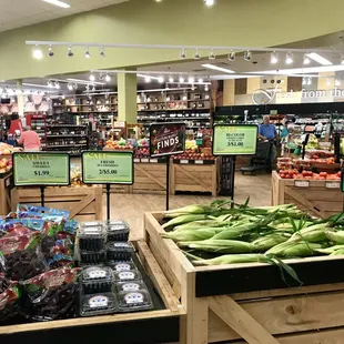 the produce section