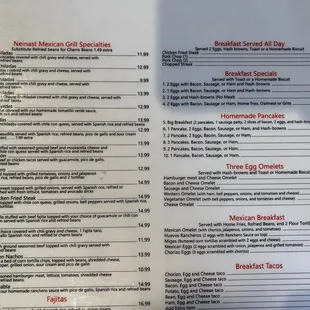 the menu