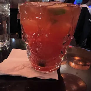 My zombie drink in a very appropriate glass mug! :)