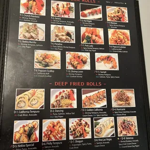 Rolls Menu