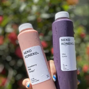Strawberry &amp; Ube lattes