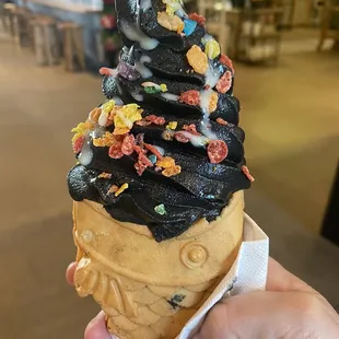 Black sesame ice cream