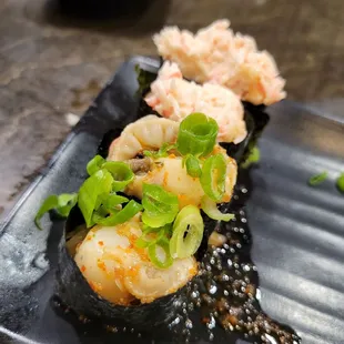 Aonori scallop and Sarada lobster.