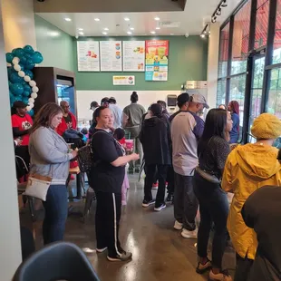 Crowd inside the store