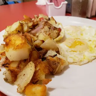 O'Brian potatoes and overeasy eggs!