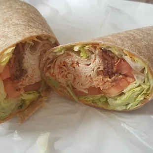 Santa fe turkey bacon wrap!