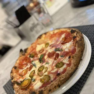 Margherita Pizza (with chilis added) 5/5 - Napolitan style