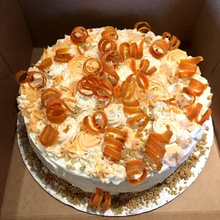 a cake in a cardboard box